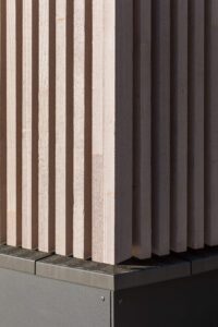 Holzbau Fassade Dura Patina Eck-Detail